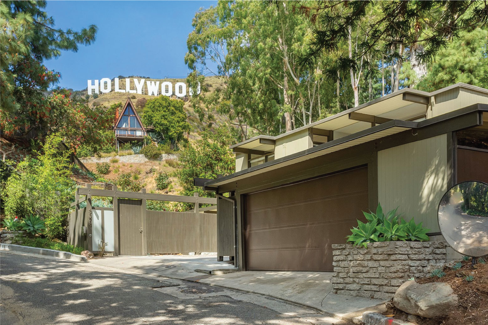 home at the base of the Hollywood sign
